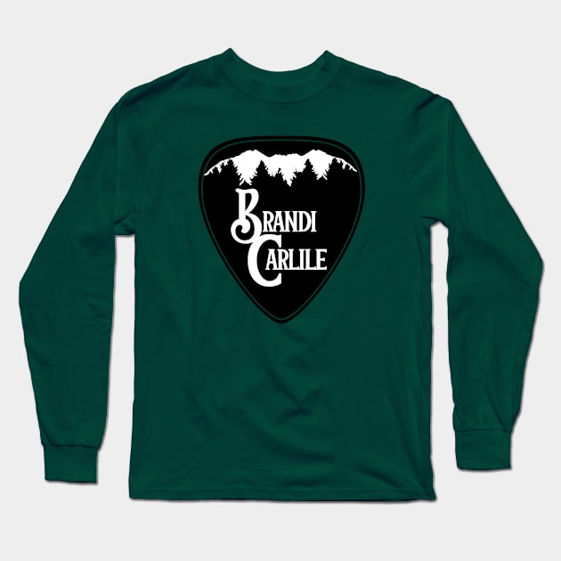 Brandi Carlile Guitar Pick Black Long Sleeve T-Shirt by capesandrollerskates 